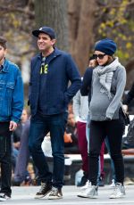 Pregnant ROSE BYRNE and Bobby Cannavale Out at Washington Square Park in New York 12/12/2015