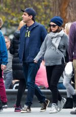 Pregnant ROSE BYRNE and Bobby Cannavale Out at Washington Square Park in New York 12/12/2015