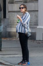 Pregnant ROSE BYRNE Out and About in New York 12/13/2015