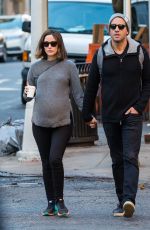 Pregnant ROSE BYRNE Out and About in New York 12/15/2015