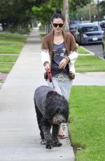 RACHEL BILSON Walks Her Dog Out in Los Angeles 11/30/2015