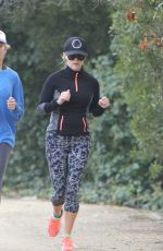 REESE WITHERSPOON Out for Jogging in Los Angeles 12/10/2015
