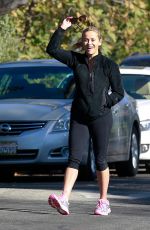 REESE WITHERSPOON Out Jogging in Pacific Palisades 12/18/2015