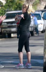 REESE WITHERSPOON Out Jogging in Pacific Palisades 12/18/2015