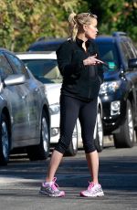 REESE WITHERSPOON Out Jogging in Pacific Palisades 12/18/2015