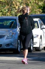 REESE WITHERSPOON Out Jogging in Pacific Palisades 12/18/2015