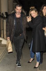 RENEE ZELLWEGER Night Out in London 12/18/2015
