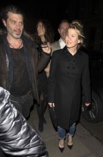 RENEE ZELLWEGER Night Out in London 12/18/2015
