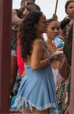 RIHANNA at The Jolly Roger Party Boat in Barbados 12/27/2015
