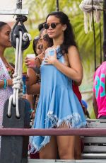 RIHANNA at The Jolly Roger Party Boat in Barbados 12/27/2015