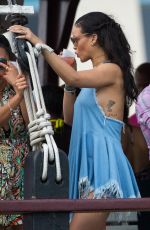 RIHANNA at The Jolly Roger Party Boat in Barbados 12/27/2015