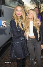 RITA ORA and LOUISA JOHNSON on the Set of X Factor in Greys 12/07/2015