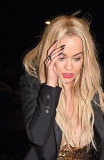 RITA ORA Arrives at China Tang Restaurnt in London 11/30/2015