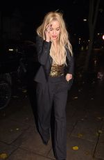 RITA ORA Arrives at China Tang Restaurnt in London 11/30/2015