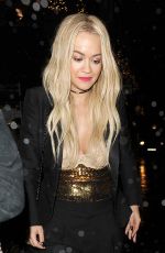 RITA ORA Arrives at China Tang Restaurnt in London 11/30/2015