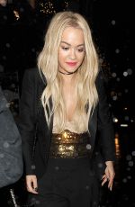 RITA ORA Arrives at China Tang Restaurnt in London 11/30/2015