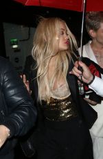 RITA ORA Arrives at China Tang Restaurnt in London 11/30/2015