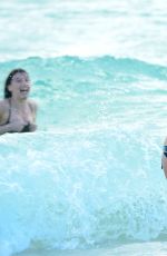 RITA ORA in Black Bikini at a Beach in Miami 12/28/2015