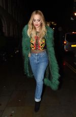 RITA ORA Leaves Groucho Club in London 12/15/2015