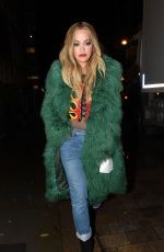 RITA ORA Leaves Groucho Club in London 12/15/2015