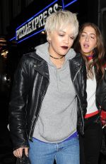 RITA ORA Leaves Pizzaexpress in Notting Hill in London 12/09/2015