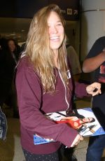 RONDA ROUSEY Arrives at Los Angeles itnernational Airport 12/12/2015