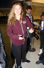 RONDA ROUSEY Arrives at Los Angeles itnernational Airport 12/12/2015