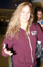 RONDA ROUSEY Arrives at Los Angeles itnernational Airport 12/12/2015