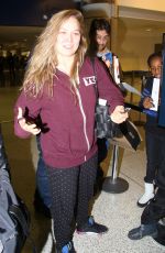 RONDA ROUSEY Arrives at Los Angeles itnernational Airport 12/12/2015