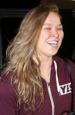 RONDA ROUSEY Arrives at Los Angeles itnernational Airport 12/12/2015