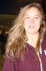RONDA ROUSEY Arrives at Los Angeles itnernational Airport 12/12/2015