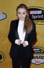 SABRINA CARPENTER at Nascar Sprint Cup Series Auto Racing Awards in Las Vegas 12/04/2015