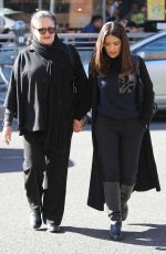 SALMA HAYEK and Her Mother Diana Jimenez Medina Out in Beverly Hills 12/15/2015