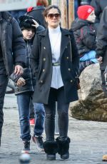 SALMA HAYEK ut in Gstaad, Switzerland 12/27/2015