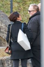 SALMA HAYEK ut in Gstaad, Switzerland 12/27/2015