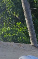 SARA SAMPAIO on the Set of VS Photoshoot at the Beach in St. Barths 12/11/2015