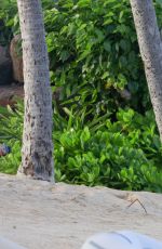 SARA SAMPAIO on the Set of VS Photoshoot at the Beach in St. Barths 12/11/2015