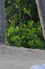 SARA SAMPAIO on the Set of VS Photoshoot at the Beach in St. Barths 12/11/2015