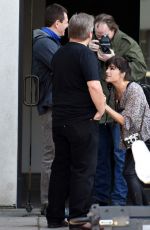 SELMA BLAIR on the Set of American Crime Story in Hollywood 12/21/2015