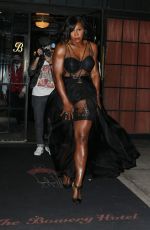 SERENA WILLIAMS Leaves The Bowery Hotel in New York 12/15/2015