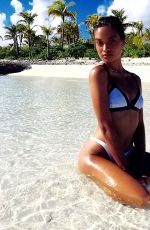 SHANINA SHAIK in Bikini on the Set of a Photoshoot in Bahamas 12/24/2015