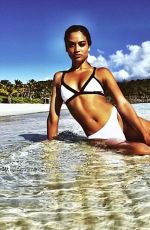 SHANINA SHAIK in Bikini on the Set of a Photoshoot in Bahamas 12/24/2015