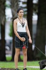 SHANINA SHAIK Walks Her Dog Out in Miami 12/04/2015