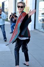 SHARON STONE Out Shopping Rugs in Beverly Hills 12/04/2015