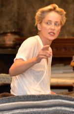 SHARON STONE Out Shopping Rugs in Beverly Hills 12/04/2015