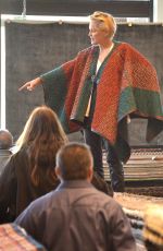 SHARON STONE Out Shopping Rugs in Beverly Hills 12/04/2015