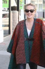 SHARON STONE Out Shopping Rugs in Beverly Hills 12/04/2015