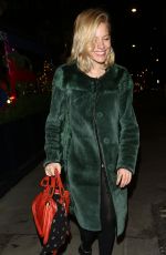 SIENNA MILLER Arrives at Love Magazine Christmas Party in London 12/18/2015