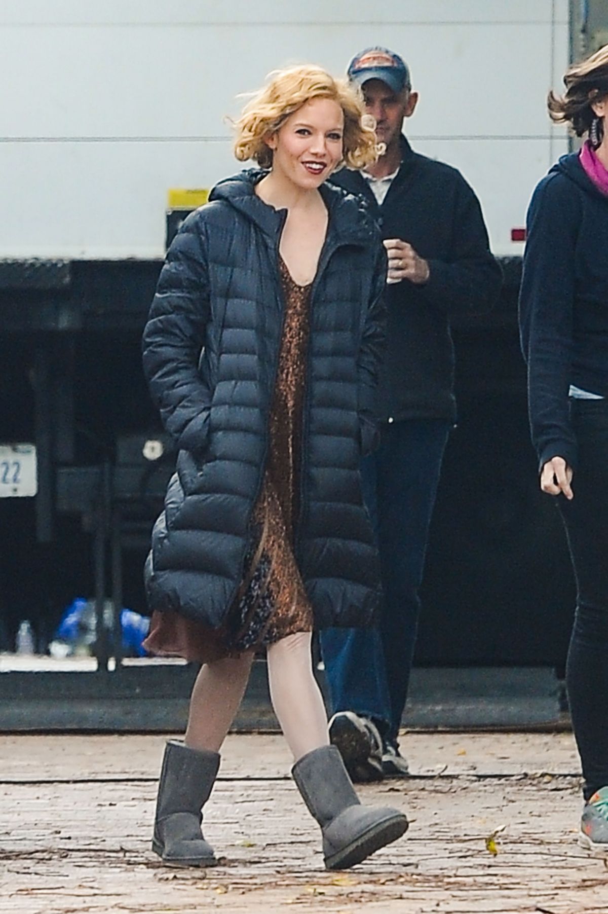 SIENNA MILLER on the Set of Live by Night in Los Angeles 12/11/2015 SIENNA MILLER on the Set of Live by Night in Los Angeles 12/11/2015