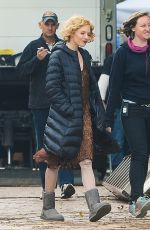 SIENNA MILLER on the Set of Live by Night in Los Angeles 12/11/2015